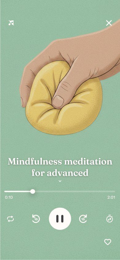 A guided meditation playing in the Nola app